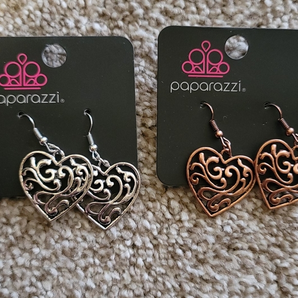 Paparazzi heart earrings (old stock) (3)